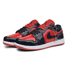 TÊNIS AIR JORDAN LOW PREMIUM – PRETO VERMELHO VERNIZ - Asah Store