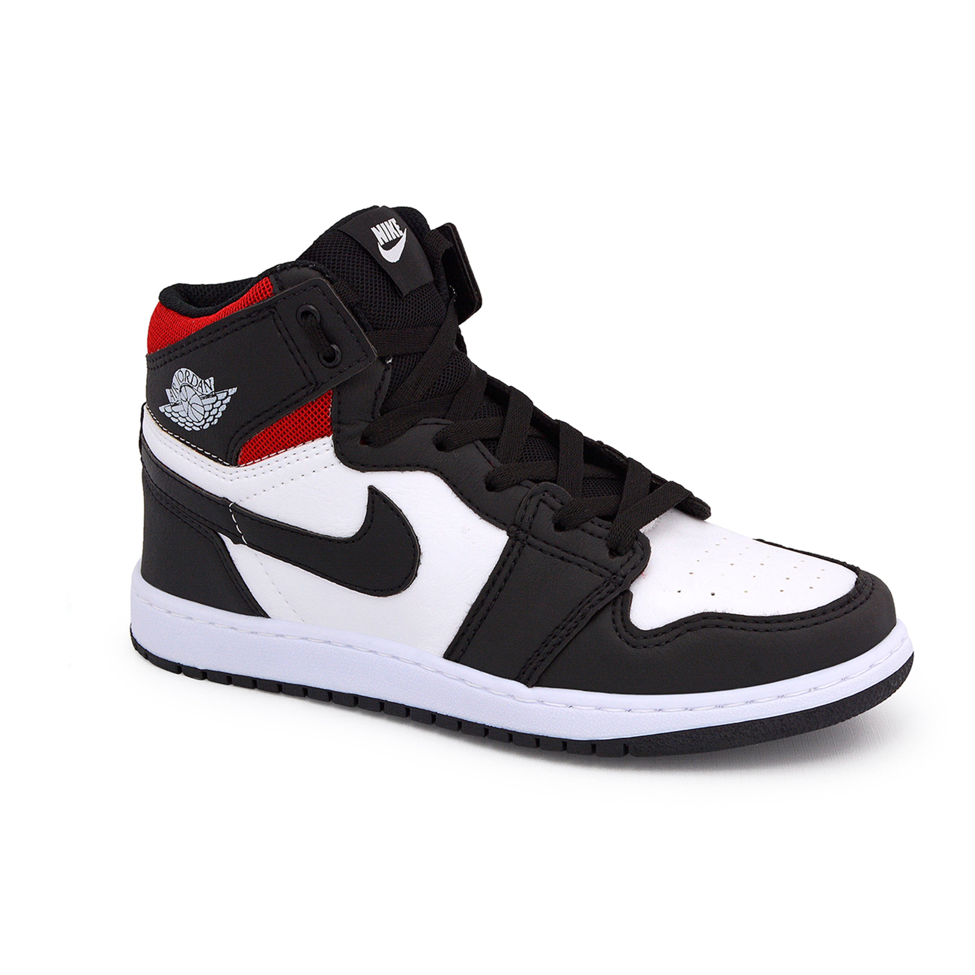 Tênis Feminino e Masculino Confortável para Caminhada na Cor Preto, Branco e Vermelho Air Jordan 1 High NRG - Asah Store