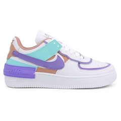 Nike Air Force Shadow: O Tênis Feminino Multicolorido que Combina Estilo e Conforto – Modelos Branco, Roxo, Ciano e Marrom Claro - Asah Store