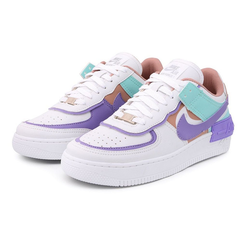 Nike Air Force Shadow: O Tênis Feminino Multicolorido que Combina Estilo e Conforto – Modelos Branco, Roxo, Ciano e Marrom Claro - Asah Store