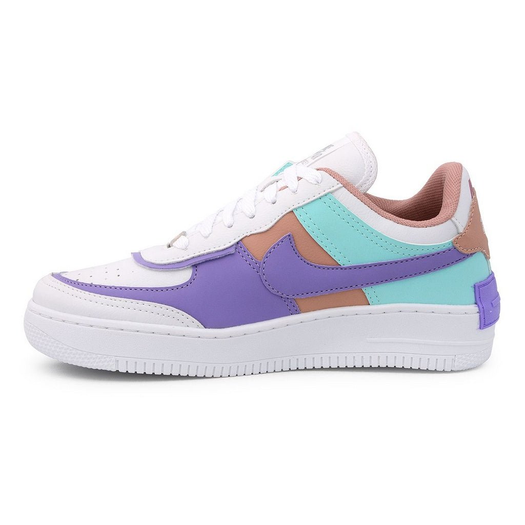 Nike Air Force Shadow: O Tênis Feminino Multicolorido que Combina Estilo e Conforto – Modelos Branco, Roxo, Ciano e Marrom Claro - Asah Store