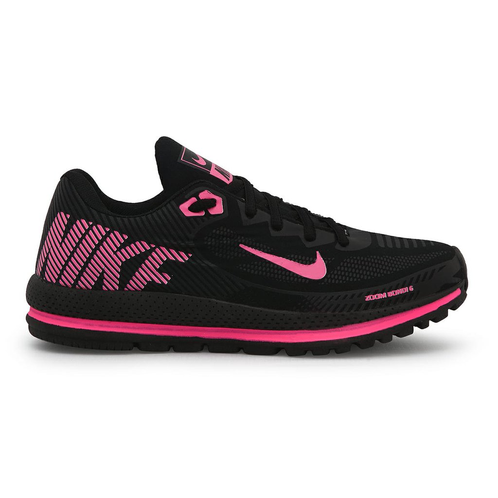 Nike Zoom Bondi 6: Conforto e Desempenho na cor Preto e Rosa - Feminino - Asah Store