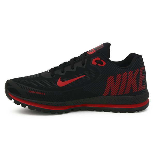 Nike Zoom Bondi 6: Conforto e Desempenho na cor Preto e Vermelho - Masculino - Asah Store