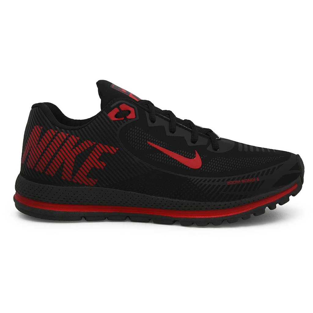 Nike Zoom Bondi 6: Conforto e Desempenho na cor Preto e Vermelho - Masculino - Asah Store